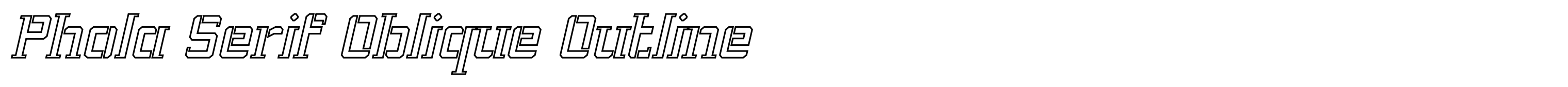 Phola Serif Oblique Outline